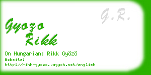 gyozo rikk business card